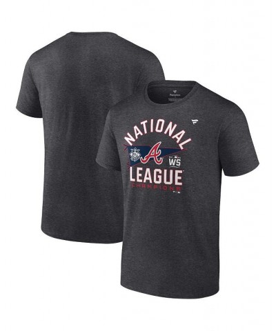 Men's Heathered Charcoal Atlanta Braves 2021 National League Champions Locker Room T-shirt $23.99 T-Shirts