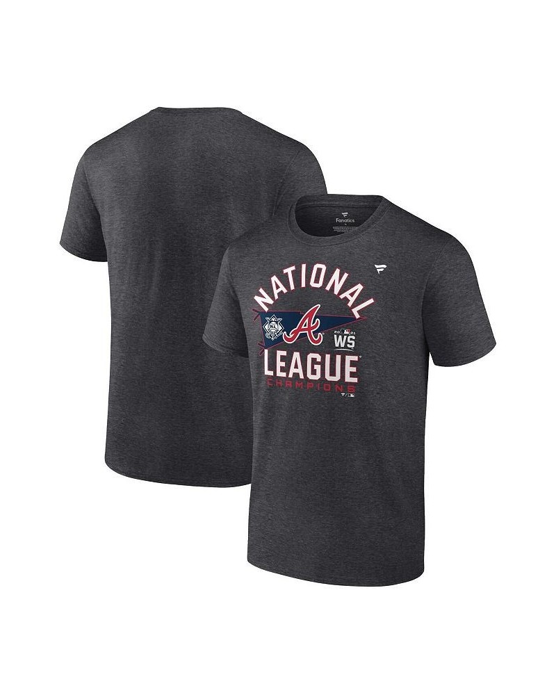 Men's Heathered Charcoal Atlanta Braves 2021 National League Champions Locker Room T-shirt $23.99 T-Shirts