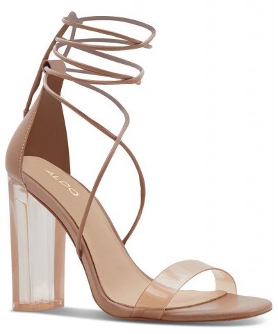 Onardonia Ankle-Tie Dress Sandals Tan/Beige $43.00 Shoes