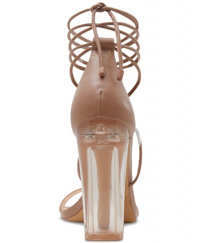 Onardonia Ankle-Tie Dress Sandals Tan/Beige $43.00 Shoes