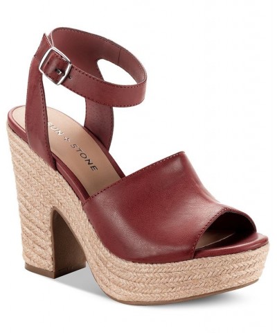 Fey Espadrille Dress Sandals Red $34.19 Shoes