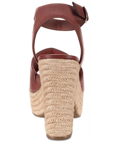 Fey Espadrille Dress Sandals Red $34.19 Shoes