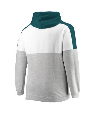 Men's Midnight Green, Heather Gray Philadelphia Eagles Big and Tall Team Logo Pullover Hoodie $26.40 Sweatshirt