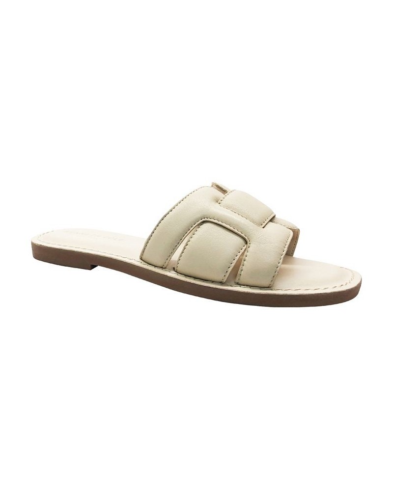 Women's Aiden Flat Sandals Tan/Beige $45.78 Shoes