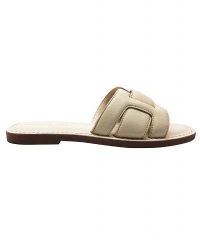 Women's Aiden Flat Sandals Tan/Beige $45.78 Shoes