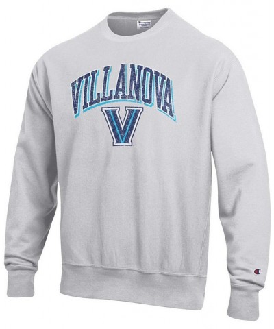 Men's Gray Villanova Wildcats Arch Over Logo Reverse Weave Pullover Sweatshirt $36.55 Sweatshirt