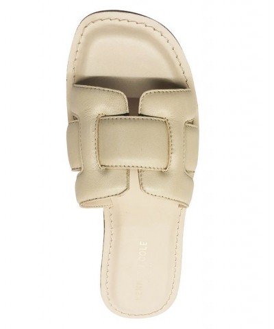 Women's Aiden Flat Sandals Tan/Beige $45.78 Shoes