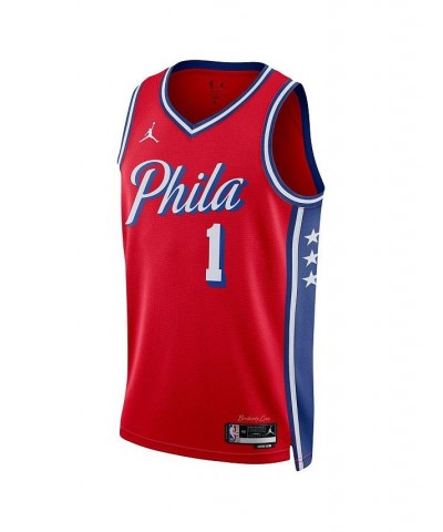 Men's Brand James Harden Red Philadelphia 76ers 2022/23 Statement Edition Swingman Jersey $49.40 Jersey