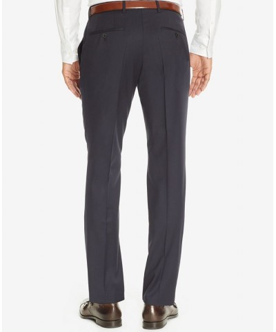 BOSS Men's Slim-Fit Virgin Wool Dress Pants Blue $62.22 Pants