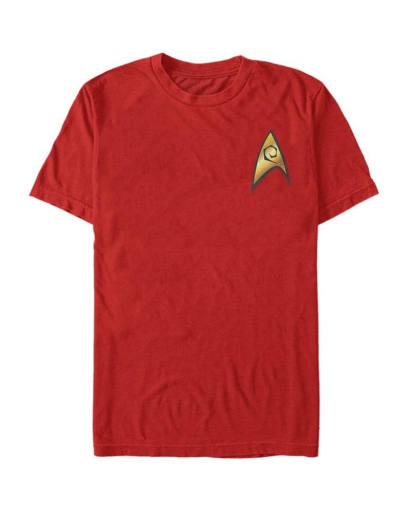 Star Trek Men's The Original Series Engineer Starfleet Insignia Short Sleeve T-Shirt Red $14.70 T-Shirts