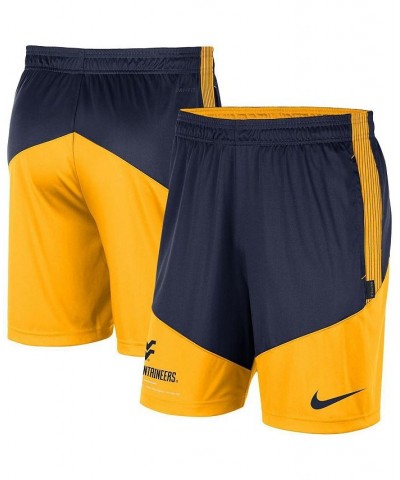 Men's Navy, Gold West Virginia Mountaineers Team Performance Knit Shorts $22.00 Shorts