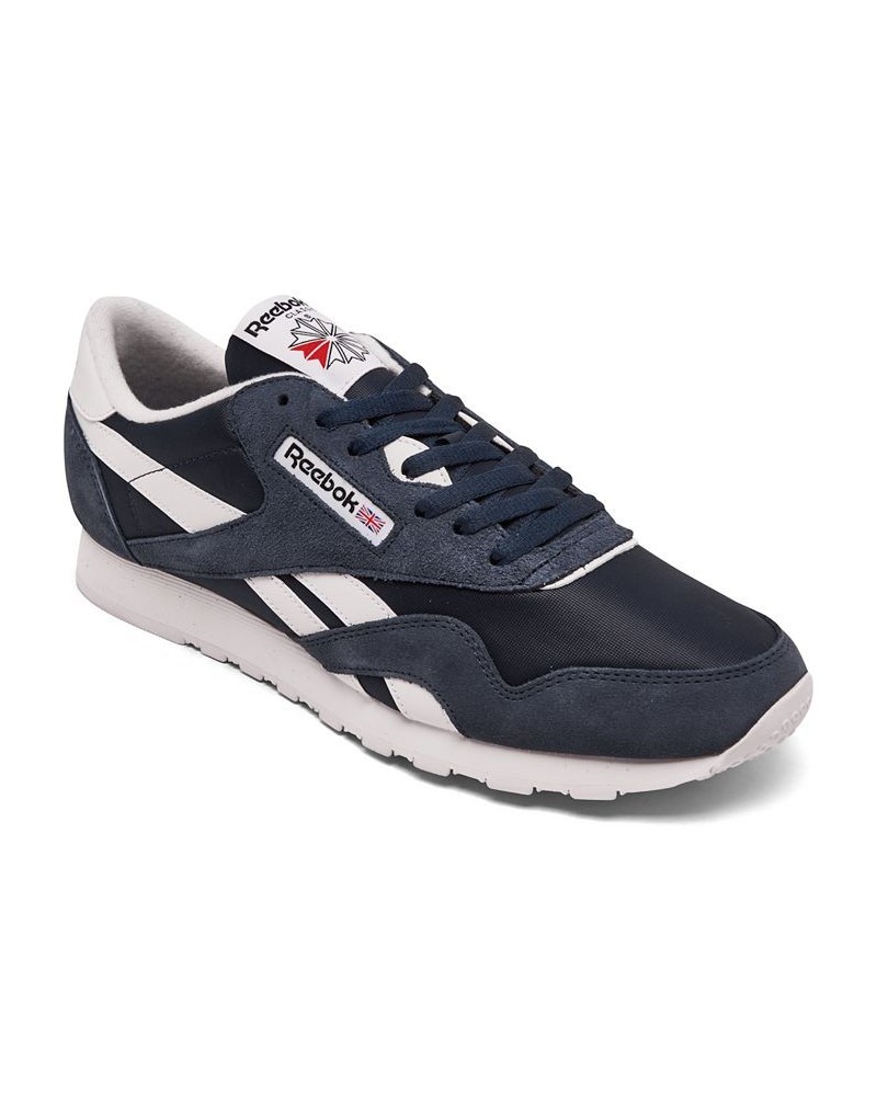 Men's Classic Nylon Casual Sneakers Blue $34.00 Shoes