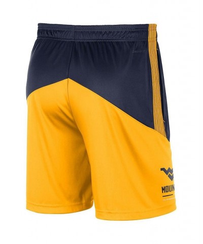 Men's Navy, Gold West Virginia Mountaineers Team Performance Knit Shorts $22.00 Shorts