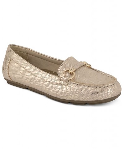 Kenleigh Driving Moccasin Loafer Flats Gold $29.19 Shoes