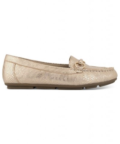 Kenleigh Driving Moccasin Loafer Flats Gold $29.19 Shoes