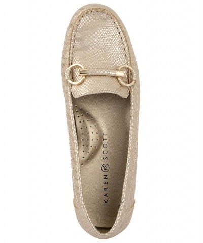 Kenleigh Driving Moccasin Loafer Flats Gold $29.19 Shoes