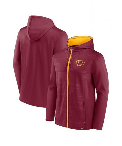 Men's Branded Burgundy, Gold Washington Commanders Ball Carrier Full-Zip Hoodie $45.04 Sweatshirt