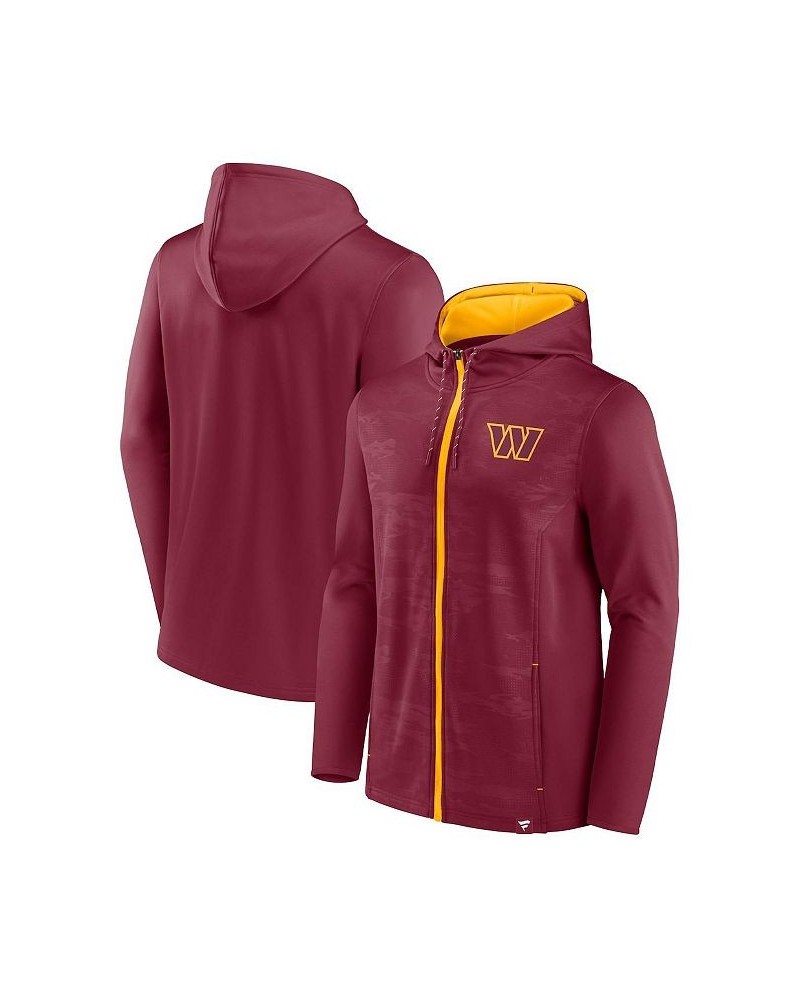 Men's Branded Burgundy, Gold Washington Commanders Ball Carrier Full-Zip Hoodie $45.04 Sweatshirt