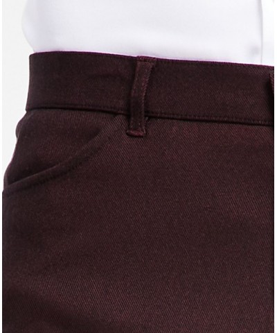 Men's TH Flex Modern Fit Four-Pocket Twill Pants Red $23.04 Pants