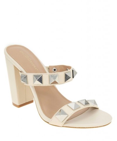 Women's Borani Block Heel Sandal White $45.78 Shoes