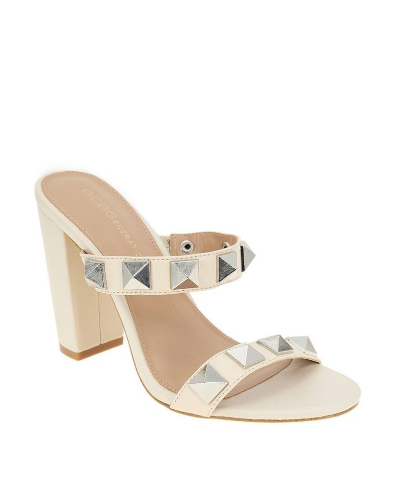 Women's Borani Block Heel Sandal White $45.78 Shoes