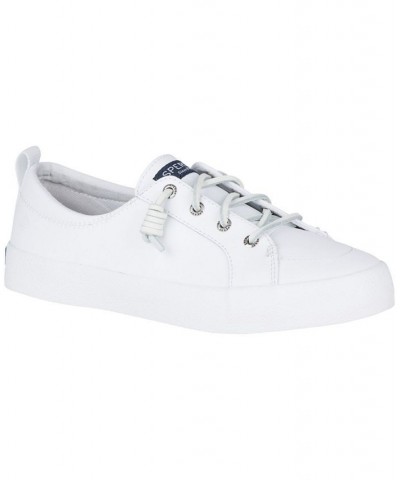 Women's Crest Vibe Leather Sneaker White $46.55 Shoes