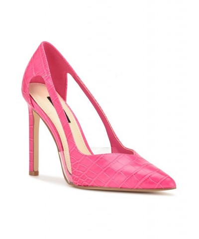 Women's Trivs Pointy Toe Stiletto Dress Pumps Pink $37.80 Shoes