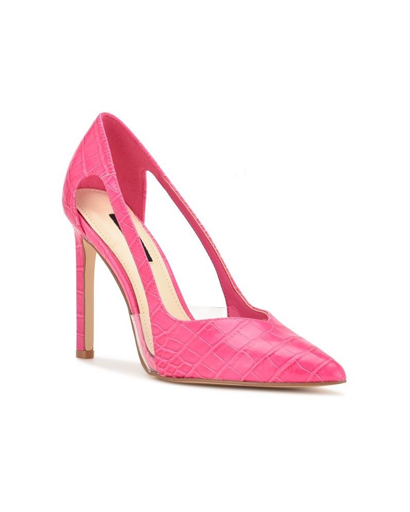 Women's Trivs Pointy Toe Stiletto Dress Pumps Pink $37.80 Shoes