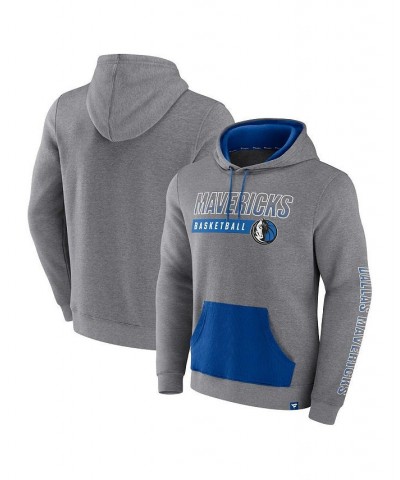 Men's Branded Heathered Gray Dallas Mavericks Off The Bench Color Block Pullover Hoodie $25.42 Sweatshirt