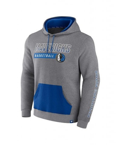 Men's Branded Heathered Gray Dallas Mavericks Off The Bench Color Block Pullover Hoodie $25.42 Sweatshirt