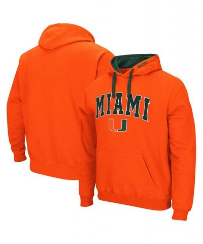 Men's Orange Miami Hurricanes Big and Tall Arch & Logo 2.0 Pullover Hoodie $29.40 Sweatshirt