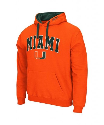 Men's Orange Miami Hurricanes Big and Tall Arch & Logo 2.0 Pullover Hoodie $29.40 Sweatshirt