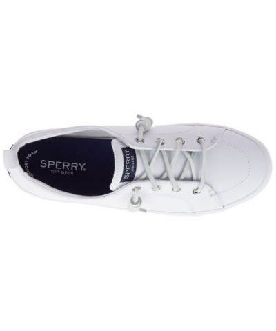 Women's Crest Vibe Leather Sneaker White $46.55 Shoes