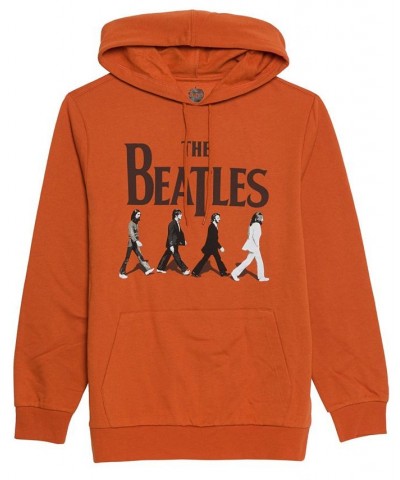 Men's the Beatles Hooded Fleece Sweatshirt Orange $17.99 Sweatshirt