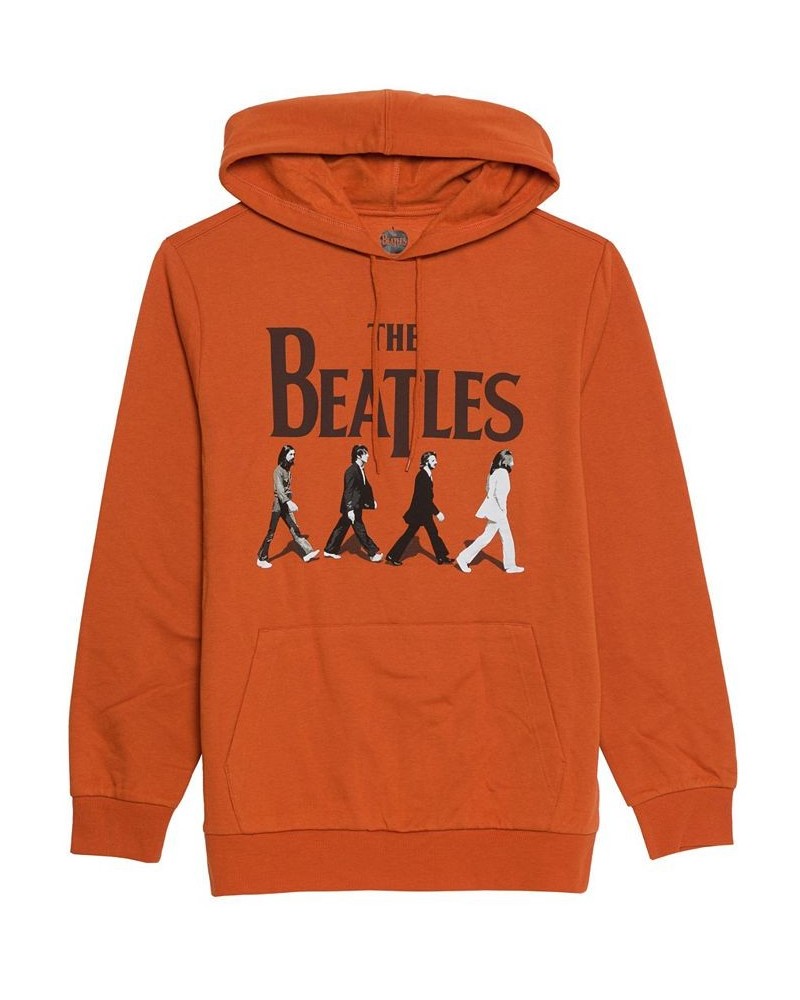 Men's the Beatles Hooded Fleece Sweatshirt Orange $17.99 Sweatshirt