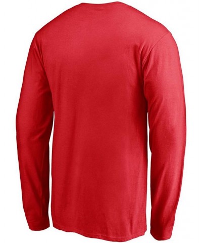 Men's Red Chicago Blackhawks Team Victory Arch Long Sleeve T-shirt $20.39 T-Shirts