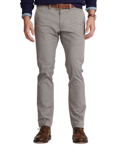 Men's Stretch Slim Fit Chino Pants Gray $47.50 Pants