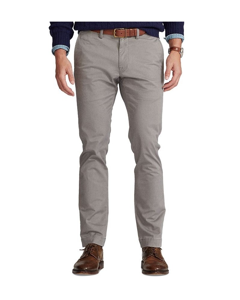 Men's Stretch Slim Fit Chino Pants Gray $47.50 Pants