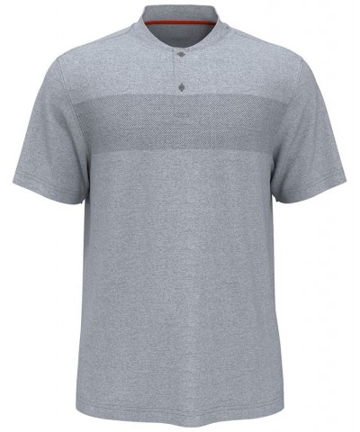 Men's Colorblocked Performance Golf Polo Shirt Silver $18.48 Polo Shirts