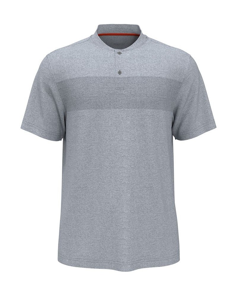 Men's Colorblocked Performance Golf Polo Shirt Silver $18.48 Polo Shirts