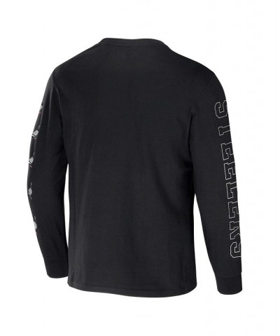 Men's NFL X Staple Black Pittsburgh Steelers World Renowned Long Sleeve T-shirt $25.79 T-Shirts