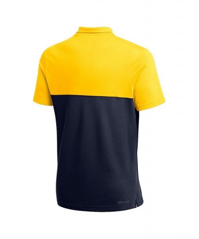 Men's Maize Michigan Wolverines 2022 Coaches Performance Polo Shirt $43.70 Polo Shirts