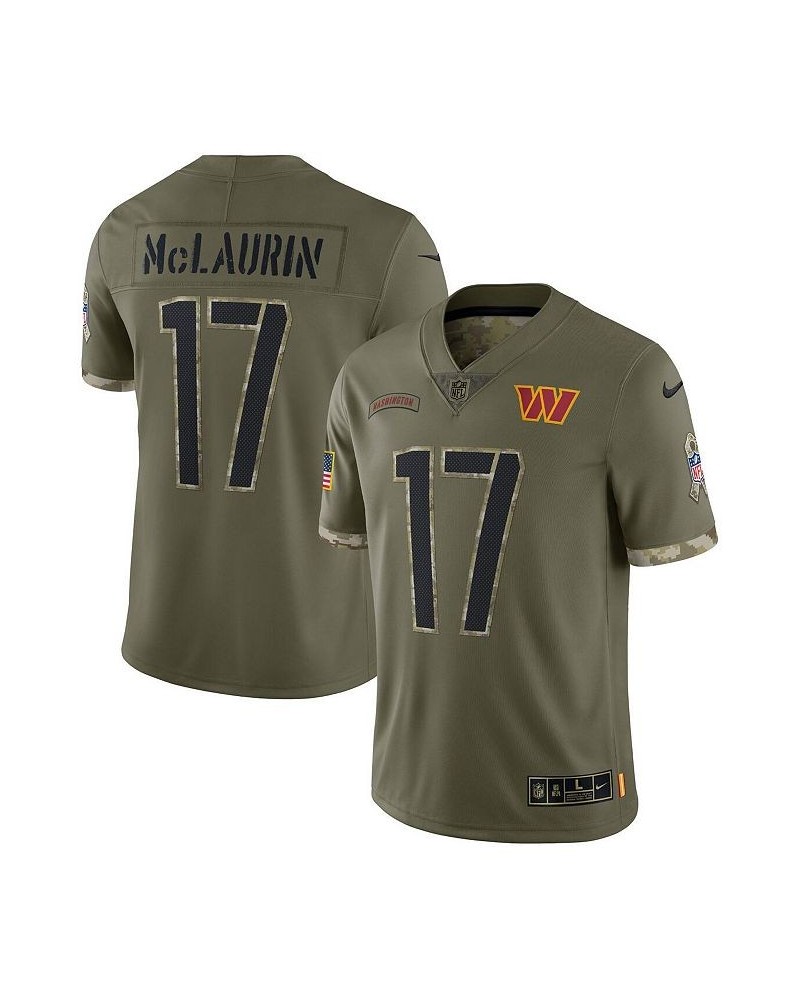 Men's Terry McLaurin Olive Washington Commanders 2022 Salute To Service Limited Jersey $49.30 Jersey