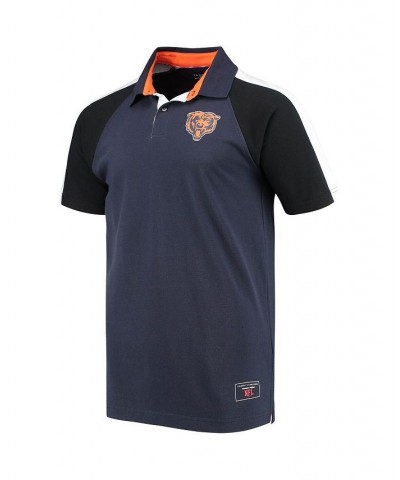 Men's Navy, White Chicago Bears Holden Raglan Polo Shirt $32.23 Polo Shirts