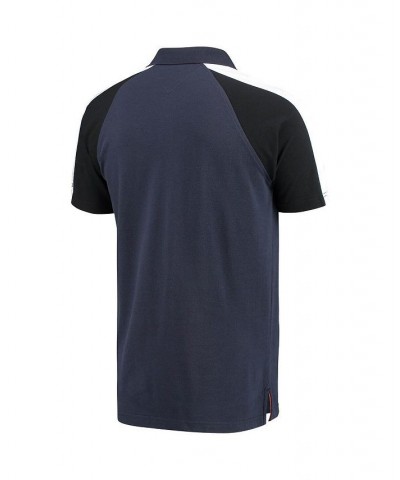 Men's Navy, White Chicago Bears Holden Raglan Polo Shirt $32.23 Polo Shirts