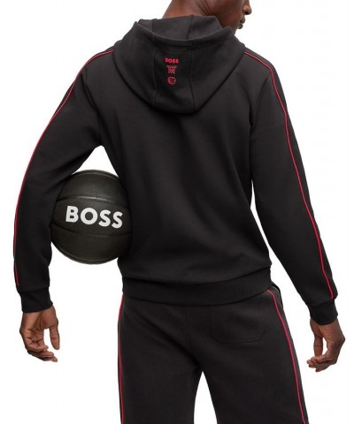 BOSS x NBA Men's Chicago Bulls Zip-Up Hoodie Black $76.32 Sweatshirt