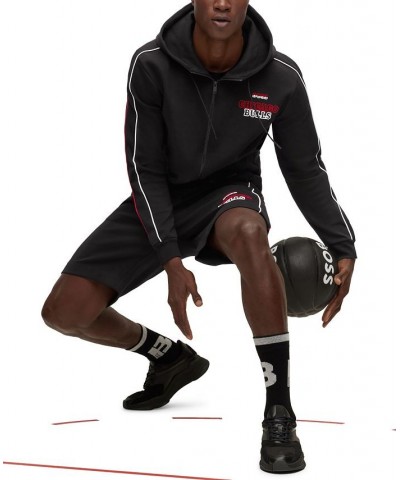 BOSS x NBA Men's Chicago Bulls Zip-Up Hoodie Black $76.32 Sweatshirt