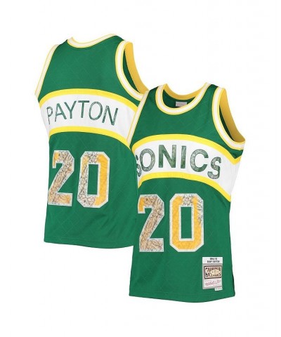 Men's Gary Payton Green Seattle SuperSonics 1994-95 Hardwood Classics 75th Anniversary Diamond Swingman Jersey $94.50 Jersey