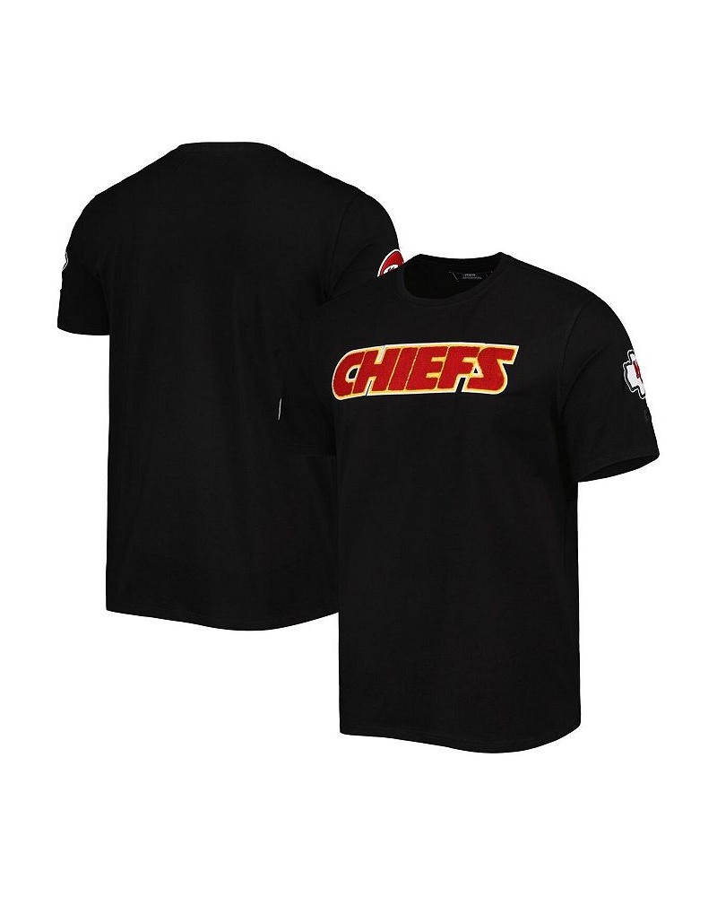 Men's Black Kansas City Chiefs Classic Chenille T-shirt $28.20 T-Shirts