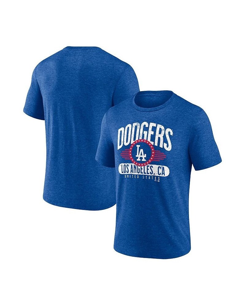 Men's Branded Heathered Royal Los Angeles Dodgers Badge of Honor Tri-Blend T-shirt $21.15 T-Shirts